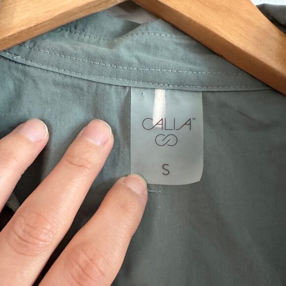 CALIA Oversized Collared Light Green Button Top - Picture 5 of 8